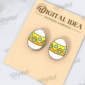 Intra απο ξύλο plywood 3mm-4mm πάχος - Πασχαλινά σκουλαρίκια Πακέτο κοπής με λέιζερ Δίασταση 3x3 cm INTRAFABR-118029651 - Image 7