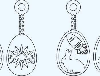 Intra απο ξύλο plywood 3mm-4mm πάχος - Πασχαλινά σκουλαρίκια Laser Cut  Bundle Δίασταση 3x3 cm INTRAFABR-64119607 - Image 7