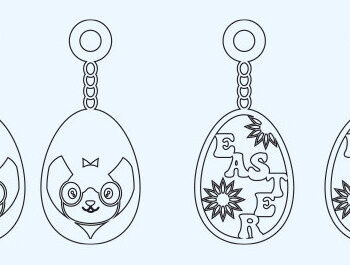 Intra απο ξύλο plywood 3mm-4mm πάχος - Πασχαλινά σκουλαρίκια Laser Cut  Bundle Δίασταση 3x3 cm INTRAFABR-64119607 - Image 9