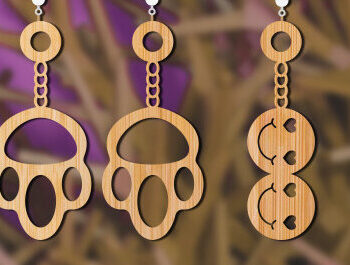 Intra απο ξύλο plywood 3mm-4mm πάχος - Πασχαλινά σκουλαρίκια Laser Cut  Bundle Δίασταση 3x3 cm INTRAFABR-64119589 - Image 8