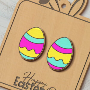 Intra απο ξύλο plywood 3mm-4mm πάχος - Πασχαλινά Σκουλαρίκια | Ανοιξιάτικο Σχέδιο |Διακοπές Δίασταση 3x3 cm INTRAFABR-117482610