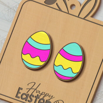 Intra απο ξύλο plywood 3mm-4mm πάχος - Πασχαλινά Σκουλαρίκια | Ανοιξιάτικο Σχέδιο |Διακοπές Δίασταση 3x3 cm INTRAFABR-117482610 - Image 1