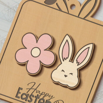 Intra απο ξύλο plywood 3mm-4mm πάχος - Πασχαλινά Σκουλαρίκια | Ανοιξιάτικο Σχέδιο |Διακοπές Δίασταση 3x3 cm INTRAFABR-117482697 - Image 1