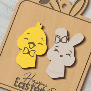 Intra απο ξύλο plywood 3mm-4mm πάχος - Πασχαλινά Σκουλαρίκια | Ανοιξιάτικο Σχέδιο |Διακοπές Δίασταση 3x3 cm INTRAFABR-117482708 - Image 1