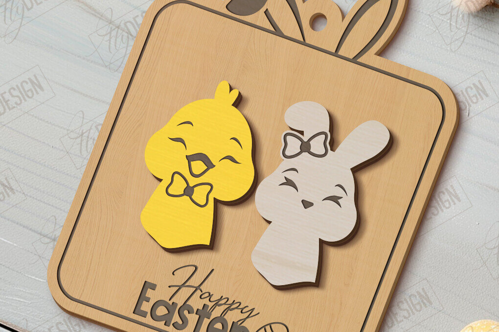 Intra απο ξύλο plywood 3mm-4mm πάχος - Πασχαλινά Σκουλαρίκια | Ανοιξιάτικο Σχέδιο |Διακοπές Δίασταση 3x3 cm INTRAFABR-117482708