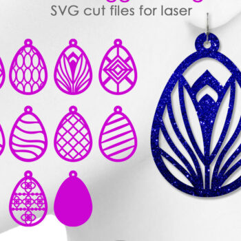 Intra απο ξύλο plywood 3mm-4mm πάχος - Πασχαλινά Σκουλαρίκια , Πασχαλινά Αυγά Σκουλαρίκια Δίασταση 3x3 cm INTRAFABR-66272485 - Image 1