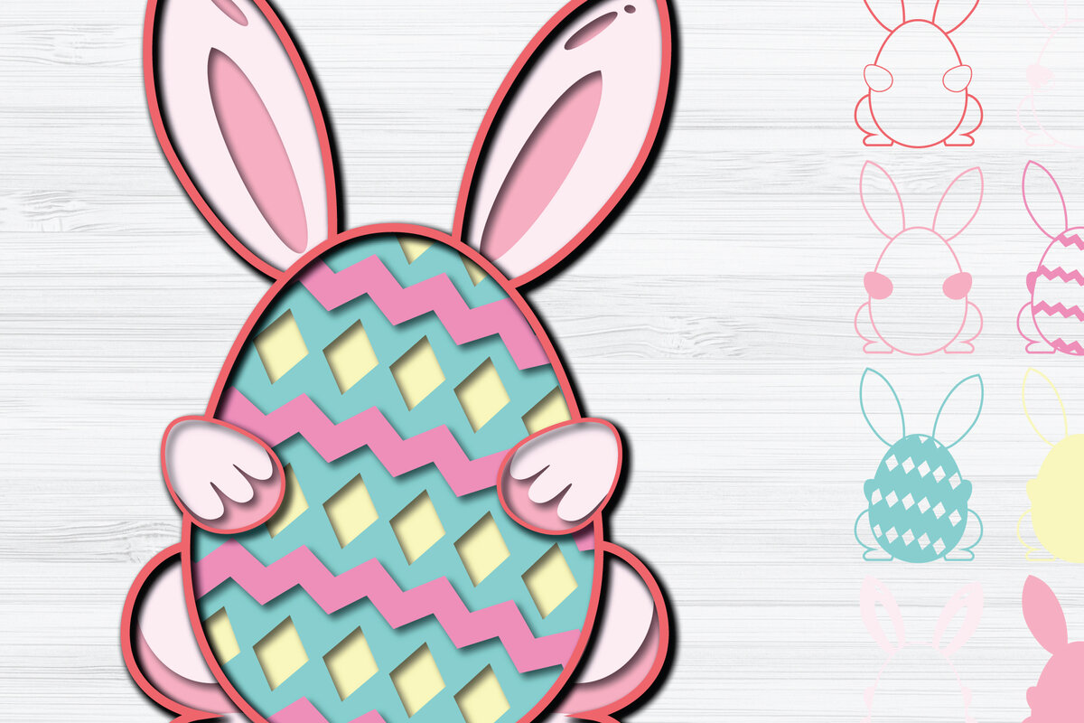 Intra απο ξύλο plywood 3mm-4mm πάχος - Πασχαλινό αυγό 3D Paper Cut   Δίασταση 1200x1200 cm INTRAFABR-27267924