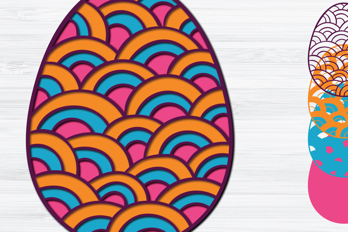 Intra απο ξύλο plywood 3mm-4mm πάχος - Πασχαλινό αυγό 3d Paper Cut   Δίασταση 1200x1200 cm INTRAFABR-26036109