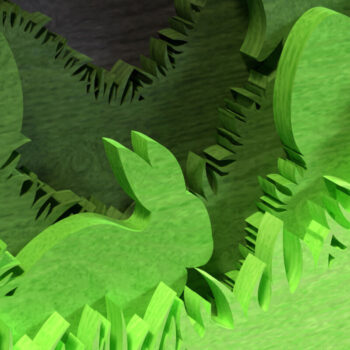 Intra απο ξύλο plywood 3mm-4mm πάχος - Πασχαλινό αυγό 3D , Bunny Forest 5-Layer Δίασταση 6x6 cm INTRAFABR-117254489 - Image 3