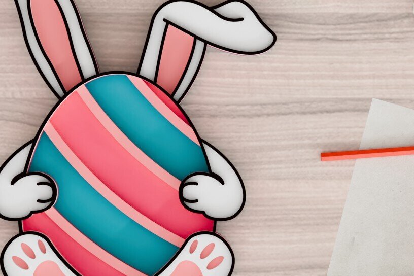 Intra απο ξύλο plywood 3mm-4mm πάχος -  3d  Laser Crafting Easter Egg Δίασταση 20x25 cm INTRAFABR-92506751