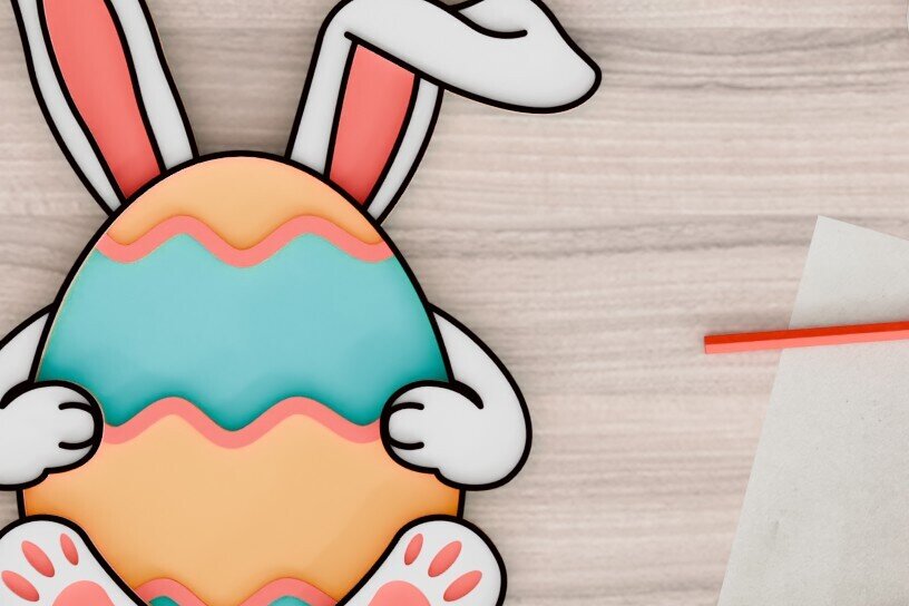 Intra απο ξύλο plywood 3mm-4mm πάχος -  3d  Laser Crafting Easter Egg Δίασταση 20x25 cm INTRAFABR-92506788