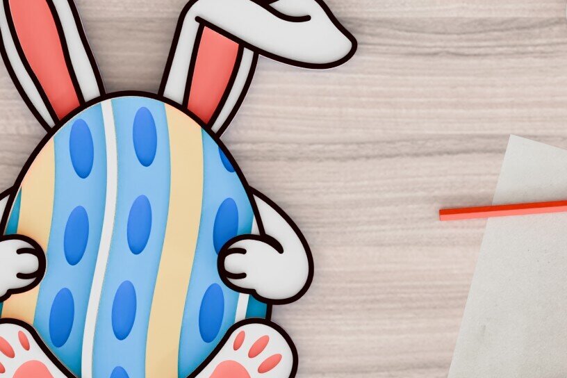 Intra απο ξύλο plywood 3mm-4mm πάχος -  3d  Laser Crafting Easter Egg Δίασταση 20x25 cm INTRAFABR-92587037