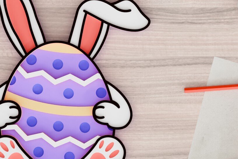 Intra απο ξύλο plywood 3mm-4mm πάχος -  3d  Laser Crafting Easter Egg Δίασταση 20x25 cm INTRAFABR-92587075