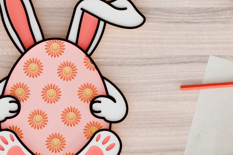 Intra απο ξύλο plywood 3mm-4mm πάχος -  3d  Laser Crafting Easter Egg Δίασταση 20x25 cm INTRAFABR-92587388