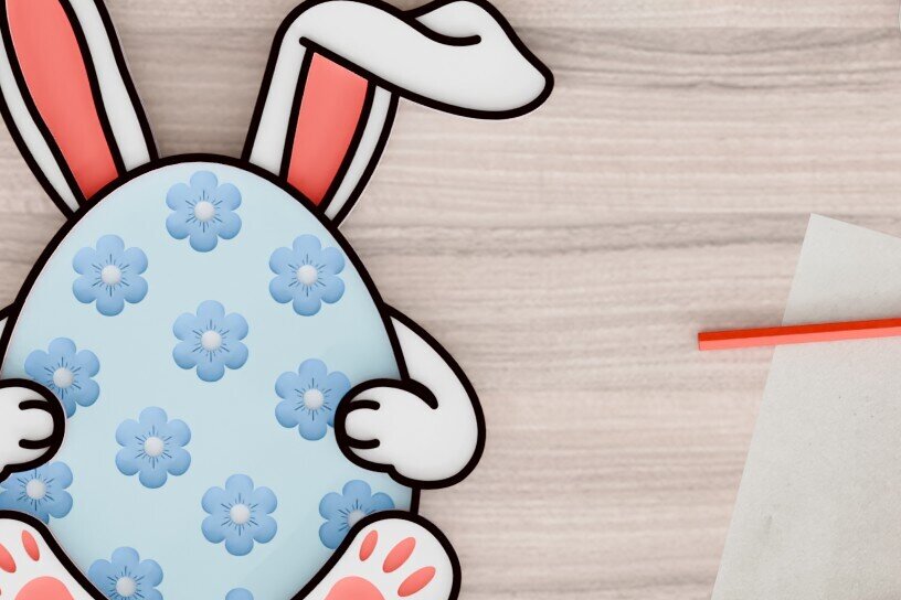 Intra απο ξύλο plywood 3mm-4mm πάχος -  3d  Laser Crafting Easter Egg Δίασταση 20x25 cm INTRAFABR-92587429