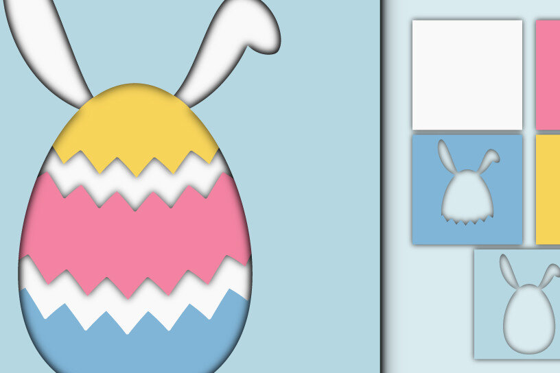 Intra απο ξύλο plywood 3mm-4mm πάχος - Πασχαλινό αυγό 3D  Χαρτί κοπής Πολυστρωματικό Δίασταση 15x15 cm INTRAFABR-60244784