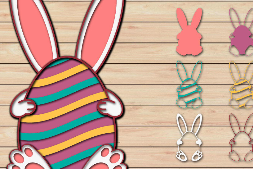 Intra απο ξύλο plywood 3mm-4mm πάχος - Πασχαλινό αυγό 3D  Χαρτί κοπής Πολυστρωματικό Δίασταση 15x15 cm INTRAFABR-65484931