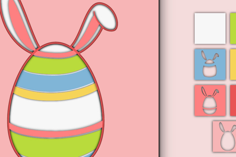 Intra απο ξύλο plywood 3mm-4mm πάχος - Πασχαλινό αυγό 3D  Χαρτί κοπής Πολυστρωματικό Δίασταση 15x15 cm INTRAFABR-60244857