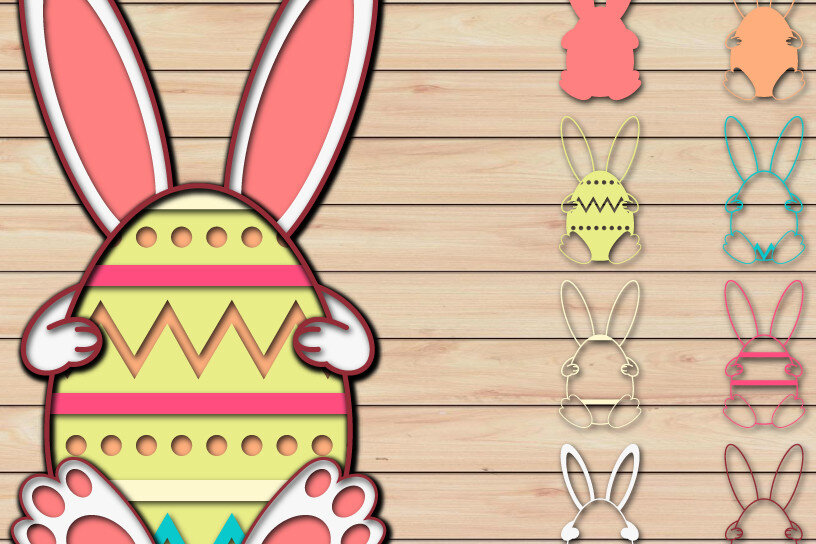 Intra απο ξύλο plywood 3mm-4mm πάχος - Πασχαλινό αυγό 3D  Χαρτί κοπής Πολυστρωματικό Δίασταση 15x15 cm INTRAFABR-65486163