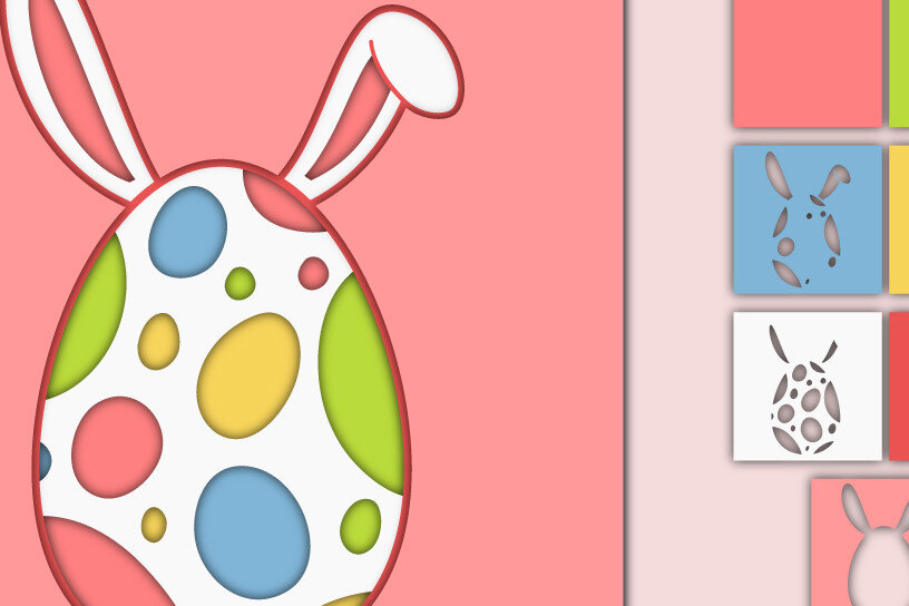 Intra απο ξύλο plywood 3mm-4mm πάχος - Πασχαλινό αυγό 3D  Χαρτί κοπής Πολυστρωματικό Δίασταση 15x15 cm INTRAFABR-60244964