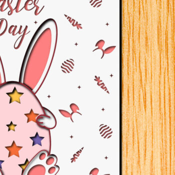 Intra απο ξύλο plywood 3mm-4mm πάχος - Πασχαλινό αυγό 3D  Χαρτί κοπής Πολυστρωματικό Δίασταση 15x15 cm INTRAFABR-65895606 - Image 1