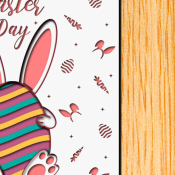 Intra απο ξύλο plywood 3mm-4mm πάχος - Πασχαλινό αυγό 3D Χαρτί κοπής Πολυστρωματικό Δίασταση 15x15 cm INTRAFABR-65895633 - Image 1