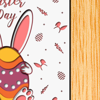 Intra απο ξύλο plywood 3mm-4mm πάχος - Πασχαλινό αυγό 3D Χαρτί κοπής Πολυστρωματικό Δίασταση 15x15 cm INTRAFABR-65895691 - Image 1