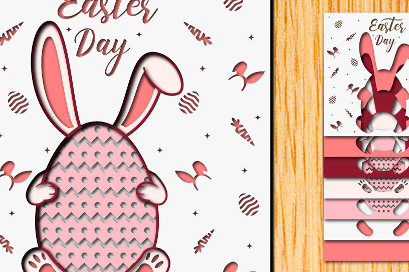 Intra απο ξύλο plywood 3mm-4mm πάχος - Πασχαλινό αυγό 3D  Χαρτί κοπής Πολυστρωματικό Δίασταση 15x15 cm INTRAFABR-65896352