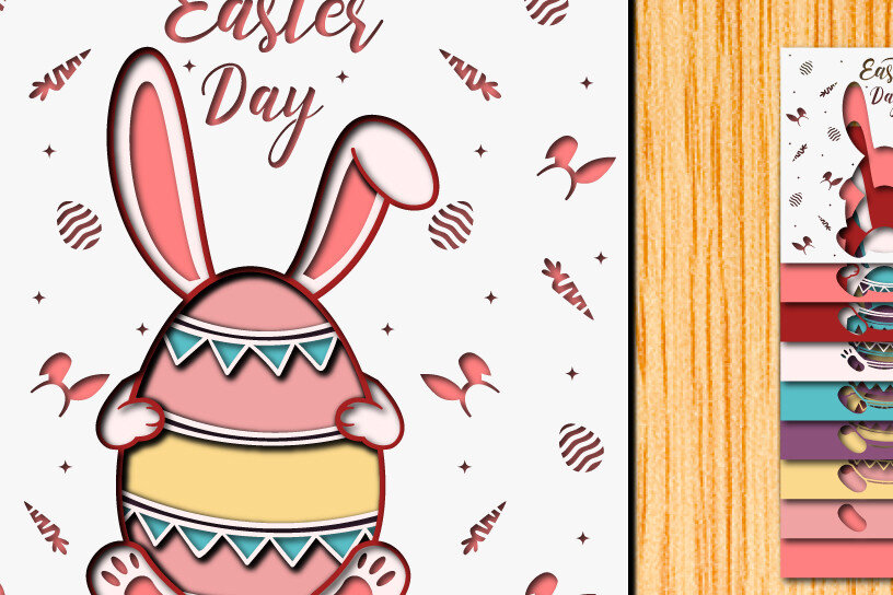 Intra απο ξύλο plywood 3mm-4mm πάχος - Πασχαλινό αυγό 3D  Χαρτί κοπής Πολυστρωματικό Δίασταση 15x15 cm INTRAFABR-65896449