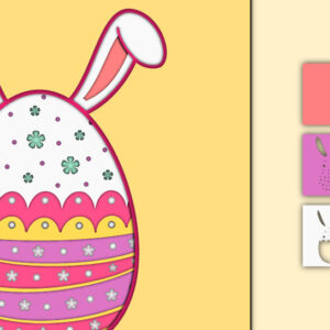 Intra απο ξύλο plywood 3mm-4mm πάχος - Πασχαλινό αυγό 3D  Χαρτί κοπής Πολυστρωματικό Δίασταση 15x15 cm INTRAFABR-60245059