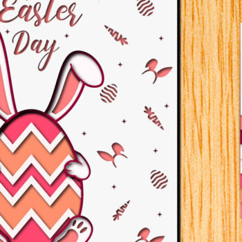 Intra απο ξύλο plywood 3mm-4mm πάχος - Πασχαλινό αυγό 3D Χαρτί κοπής Πολυστρωματικό Δίασταση 15x15 cm INTRAFABR-65896698 - Image 1