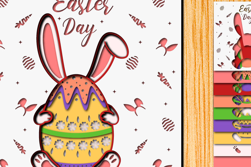 Intra απο ξύλο plywood 3mm-4mm πάχος - Πασχαλινό αυγό 3D  Χαρτί κοπής Πολυστρωματικό Δίασταση 15x15 cm INTRAFABR-65896814