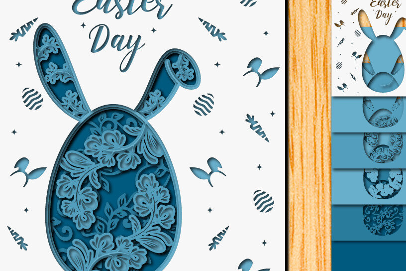 Intra απο ξύλο plywood 3mm-4mm πάχος - Πασχαλινό αυγό 3D  Χαρτί κοπής Πολυστρωματικό Δίασταση 15x15 cm INTRAFABR-65896876