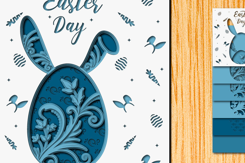 Intra απο ξύλο plywood 3mm-4mm πάχος - Πασχαλινό αυγό 3D  Χαρτί κοπής Πολυστρωματικό Δίασταση 15x15 cm INTRAFABR-65896950