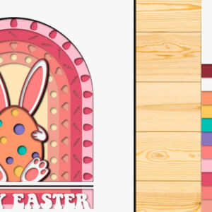 Intra απο ξύλο plywood 3mm-4mm πάχος - Πασχαλινό αυγό 3D  Χαρτί κοπής Πολυστρωματικό Δίασταση 15x15 cm INTRAFABR-66038396