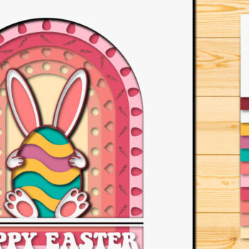 Intra απο ξύλο plywood 3mm-4mm πάχος - Πασχαλινό αυγό 3D  Χαρτί κοπής Πολυστρωματικό Δίασταση 15x15 cm INTRAFABR-66038453 - Image 1