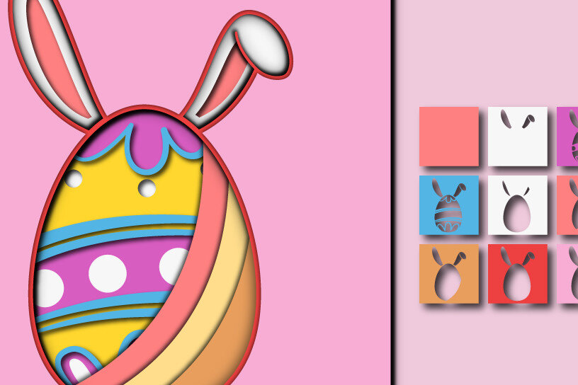 Intra απο ξύλο plywood 3mm-4mm πάχος - Πασχαλινό αυγό 3D  Χαρτί κοπής Πολυστρωματικό Δίασταση 15x15 cm INTRAFABR-60332789