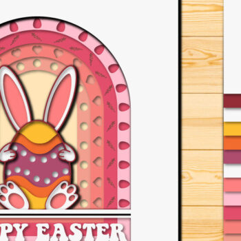 Intra απο ξύλο plywood 3mm-4mm πάχος - Πασχαλινό αυγό 3D  Χαρτί κοπής Πολυστρωματικό Δίασταση 15x15 cm INTRAFABR-66038864 - Image 1