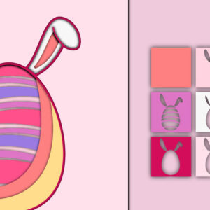 Intra απο ξύλο plywood 3mm-4mm πάχος - Πασχαλινό αυγό 3D  Χαρτί κοπής Πολυστρωματικό Δίασταση 15x15 cm INTRAFABR-60332986