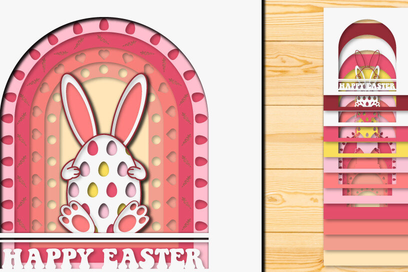 Intra απο ξύλο plywood 3mm-4mm πάχος - Πασχαλινό αυγό 3D  Χαρτί κοπής Πολυστρωματικό Δίασταση 15x15 cm INTRAFABR-66039659