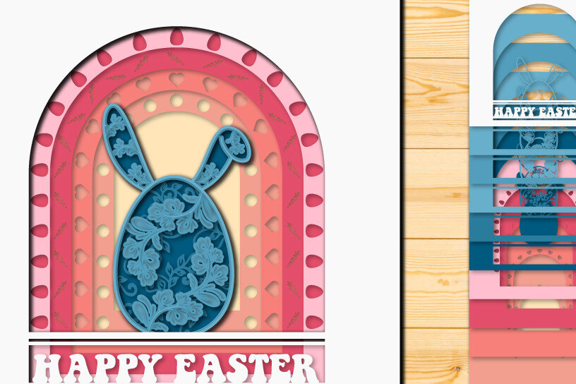 Intra απο ξύλο plywood 3mm-4mm πάχος - Πασχαλινό αυγό 3D  Χαρτί κοπής Πολυστρωματικό Δίασταση 15x15 cm INTRAFABR-66044170