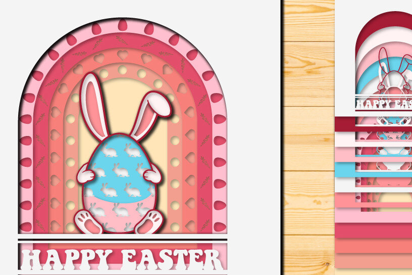 Intra απο ξύλο plywood 3mm-4mm πάχος - Πασχαλινό αυγό 3D  Χαρτί κοπής Πολυστρωματικό Δίασταση 15x15 cm INTRAFABR-66046549