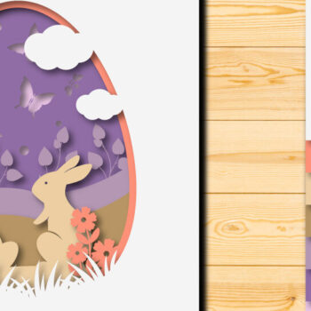 Intra απο ξύλο plywood 3mm-4mm πάχος - Πασχαλινό αυγό 3D  Χαρτί κοπής Πολυστρωματικό Δίασταση 15x15 cm INTRAFABR-66196461 - Image 2