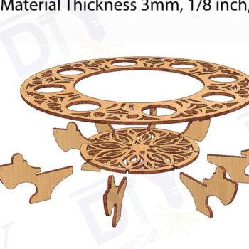 Intra απο ξύλο plywood 3mm-4mm πάχος - Στάση πασχαλινών αυγών και πασχαλινών κέικ Δίασταση 4x4 cm INTRAFABR-114462164 - Image 3