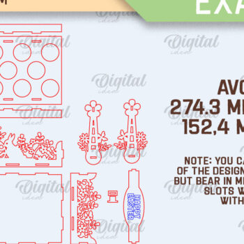 Intra απο ξύλο plywood 3mm-4mm πάχος - Πασχαλινό καλάθι αυγών Δέσμη κοπής με λέιζερ Δίασταση 15x15 cm INTRAFABR-90322459 - Image 3