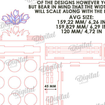 Intra απο ξύλο plywood 3mm-4mm πάχος - Πασχαλινό καλάθι με λέιζερ κοπή. Αυγοθήκη Δίασταση 15x15 cm INTRAFABR-116609413 - Image 3