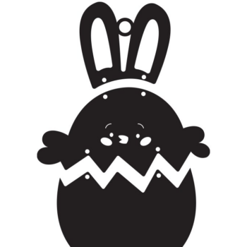 Intra απο ξύλο plywood 3mm-4mm πάχος - Σκουλαρίκι Πασχαλινό Κουνελάκι  Δίασταση 3x3 cm INTRAFABR-62458230 - Image 1