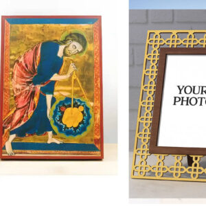 Εικόνα Ορθοδοξίας Πολυτελείας με σχεδιο Σταυρούς μαζι με Βάση σε 8 χρώματα με περίγραμμα χρυσό σε ξύλο Plywood (Πλακάζ) με βάση Ο Ιησούς Χριστός ο Μέγας Αρχιτέκτονας του Σύμπαντος, Ξύλινη Χειροποίητη Εικόνα Ελληνικού Premium Βυζαντινού Στυλ τοίχου Κρεμασμένη σε ξύλινη πλάκα Θρησκευτικό Χειροποίητη Ελληνορθόδοξη εικόνα του Ιησού Χριστού, Κρεμαστή πλάκα βυζαντινής τέχνης, χριστιανική τέχνη Διάσταση 10x7 cm (3,9 x 2,8 ίντσες) INTRAEK3kadro3211-10842