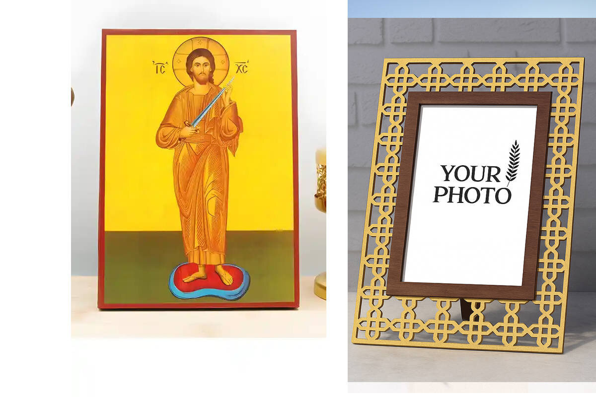 Εικόνα Ορθοδοξίας Πολυτελείας  με  σχεδιο Σταυρούς μαζι με  Βάση σε  8 χρώματα με περίγραμμα χρυσό σε ξύλο Plywood (Πλακάζ)   με  βάση Ο Ιησούς Χριστός κρατά ένα πνευματικό ξίφος "Κόβει" αμαρτίες FFullbody, Ξύλινη Χειροποίητη Εικόνα Ελληνικού Βυζαντινού Στυλ Κρεμάστρα τοίχου Χειροποίητη Ελληνορθόδοξη εικόνα του Ιησού Χριστού, Κρεμαστή πλάκα βυζαντινής τέχνης, χριστιανική τέχνη Διάσταση 10x7 cm (3,9 x 2,8 ίντσες)  INTRAEK3kadro3211-10841