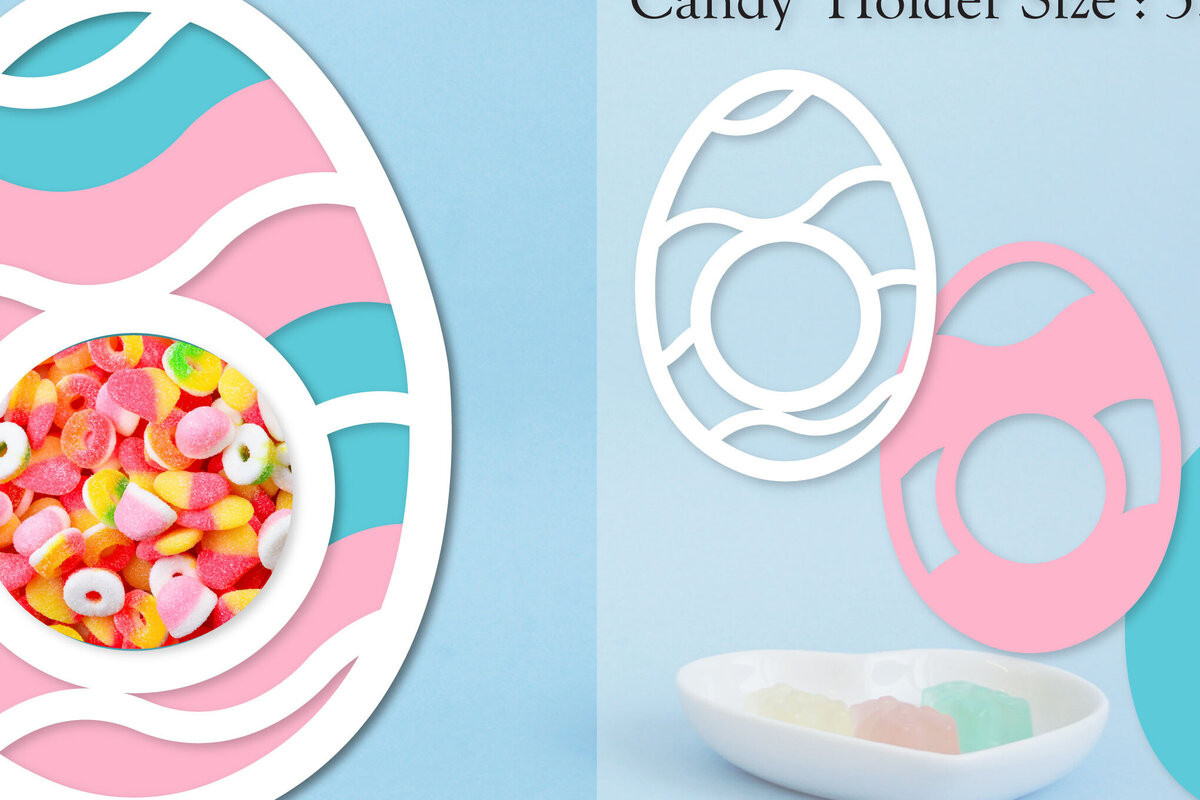 Intra απο ξύλο plywood 3mm-4mm πάχος - Easter Egg Candy Dome Horder  Δίασταση 15x15 cm INTRAFABR-91645174